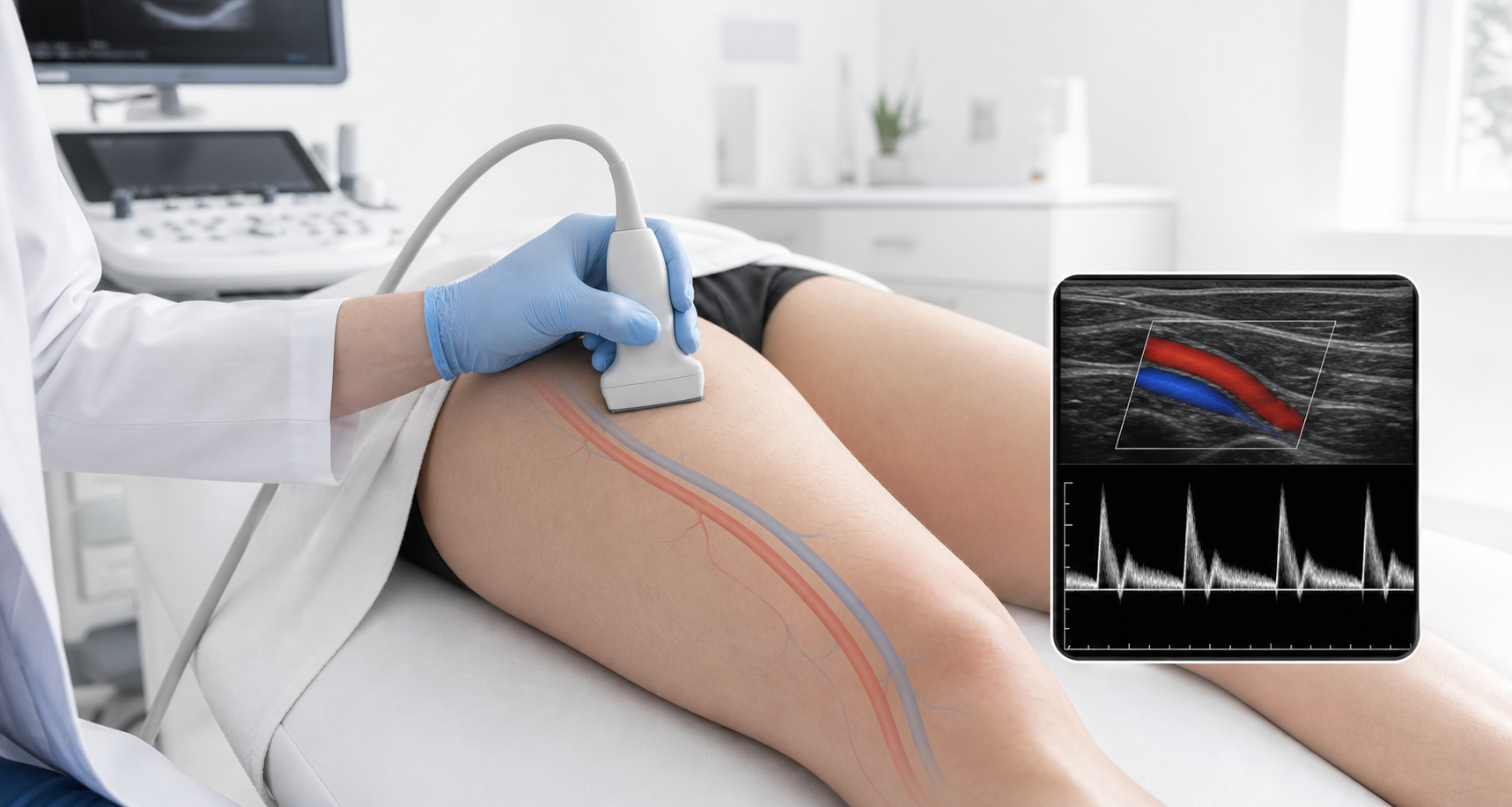 Vascular ultrasound diagnostics background